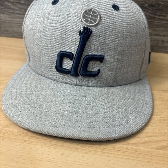 Washington Wizards Hat Cap Snapback Gray NBA Basketball New Era Adjustable - Picture 3 of 12